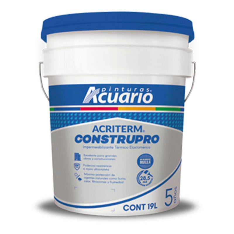Acuario Acriterm Impermeabilizante Construpro 5 Años 19 Lt