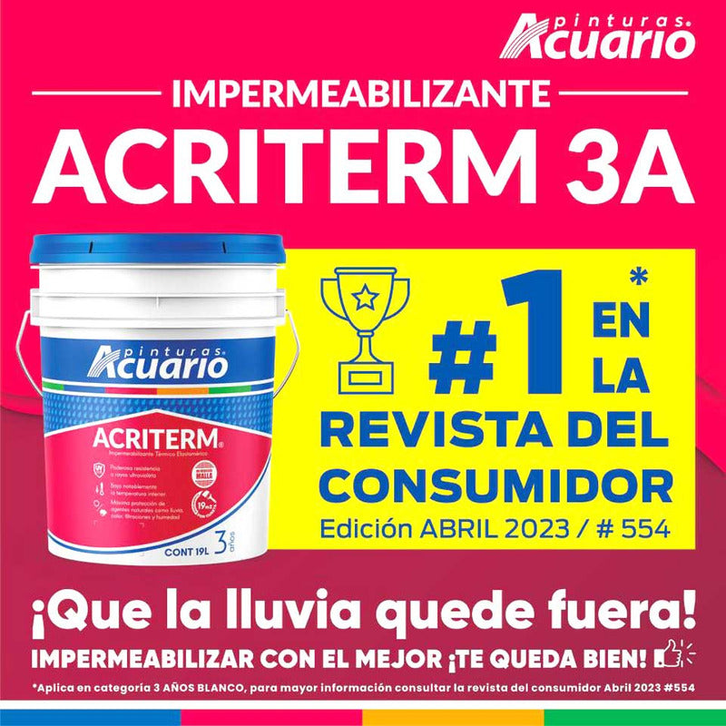 Impermeabilizante 3 Años 19 Lt Rojo Terraco Acuario Im76190