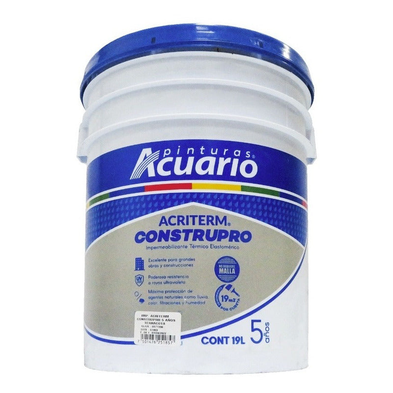Acuario Acriterm Impermeabilizante Construpro 5 Años 19 Lt