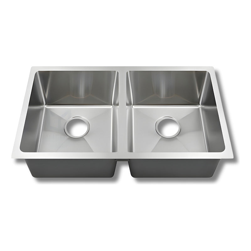 Fregadero Tarja Submontar Doble Tina Acero Inox Lujo C/kit Acero