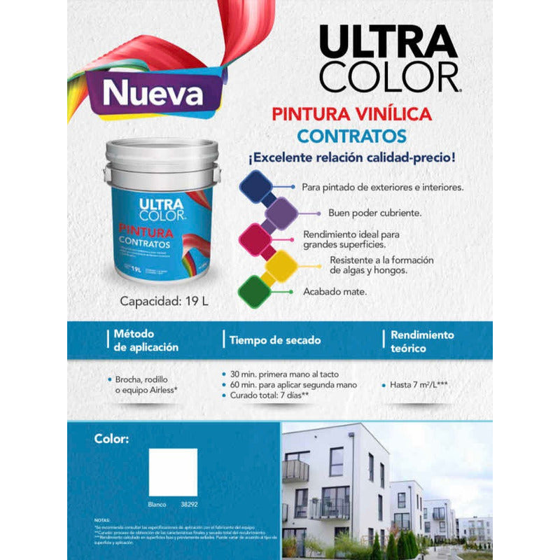 Cubeta De Pintura Vinilica Acrílica Lavable 19lt 5 Años
