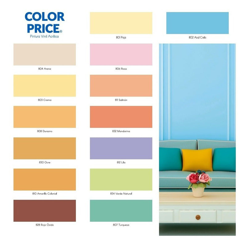 Galon De Pintura Vinilica Lavable Acuario Color Price 4lt