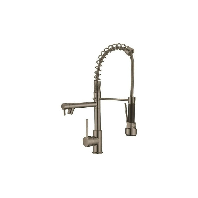 Grifo Mezclador Monomando Flexible Niquelado Meer Mzm8115f