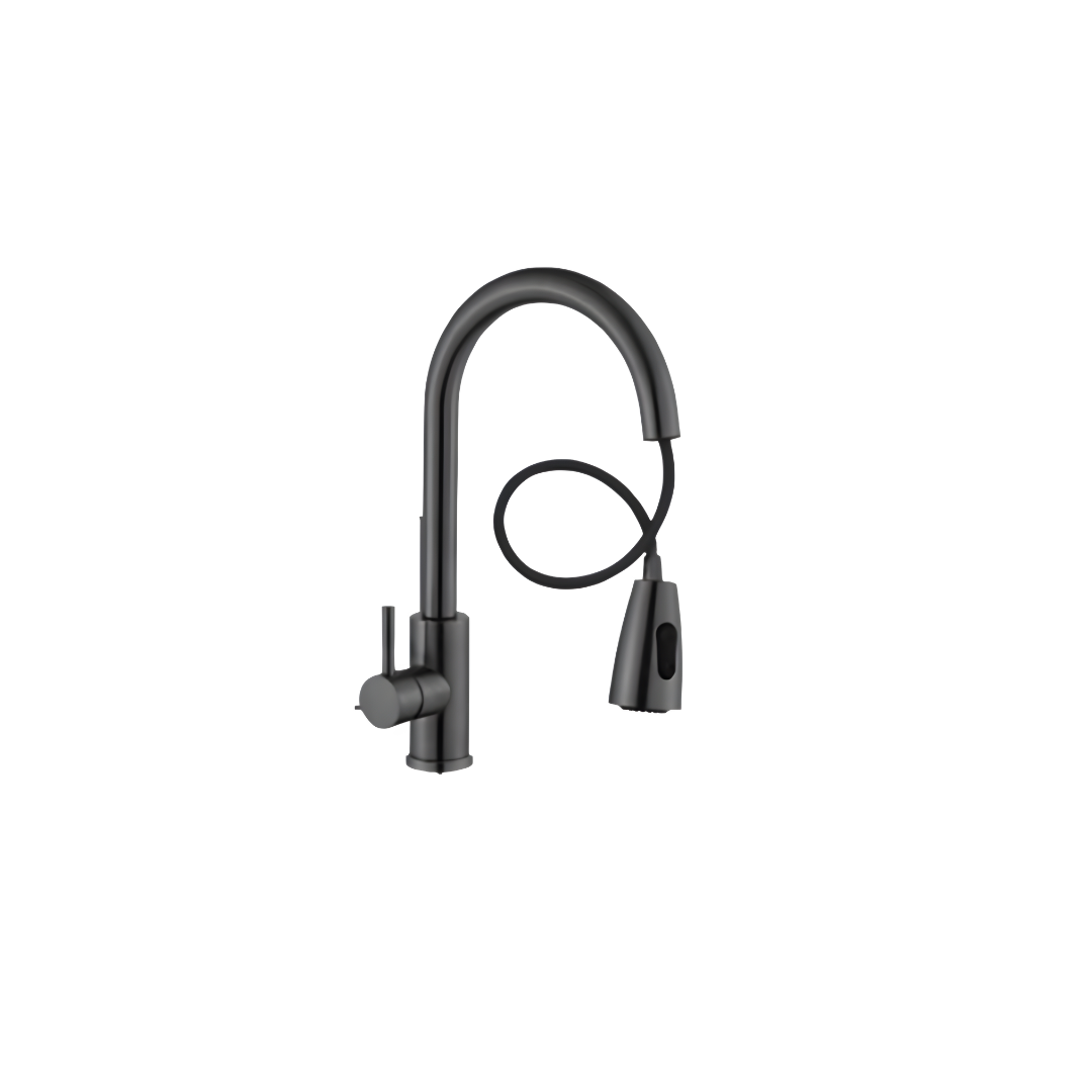 Tarja de Empotrar 48x48 cm Color Negro Oxford con Mezcladora Premium Negra y Kit de Instalación | KADINOX