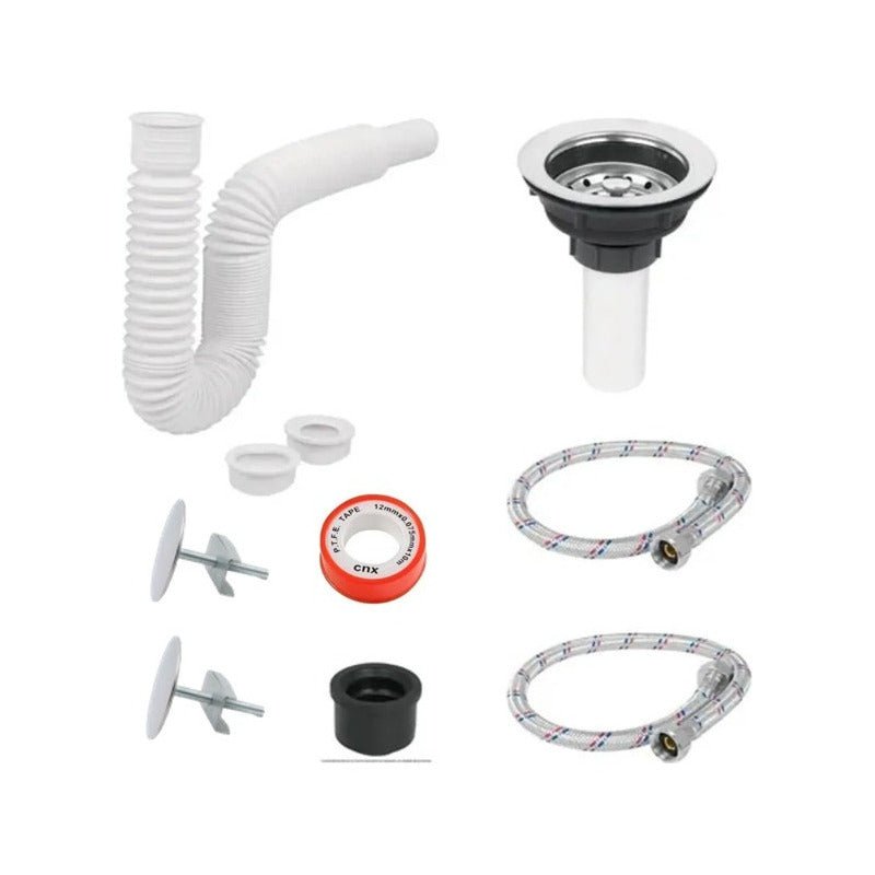 Fregadero Tarja para Cocina Empotrable de Acero Inoxidable 100x50 cm con escurridor con Kit y Mezcladora Premium| KADINOX - KADINOX