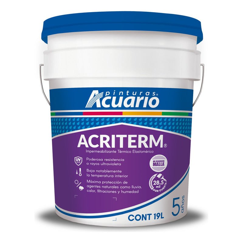 Impermeabilizante para Techo Acriterm 5 Años 19 Litros | KADINOX - KADINOX