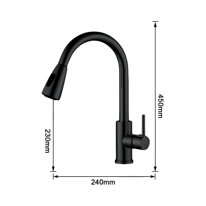 Fregadero Tarja para Cocina Una Tina Submontar o Sobreponer de Acero Inoxidable Color Negro 59x45 cm con Kit y Mezcladora Premium Negra | KADINOX