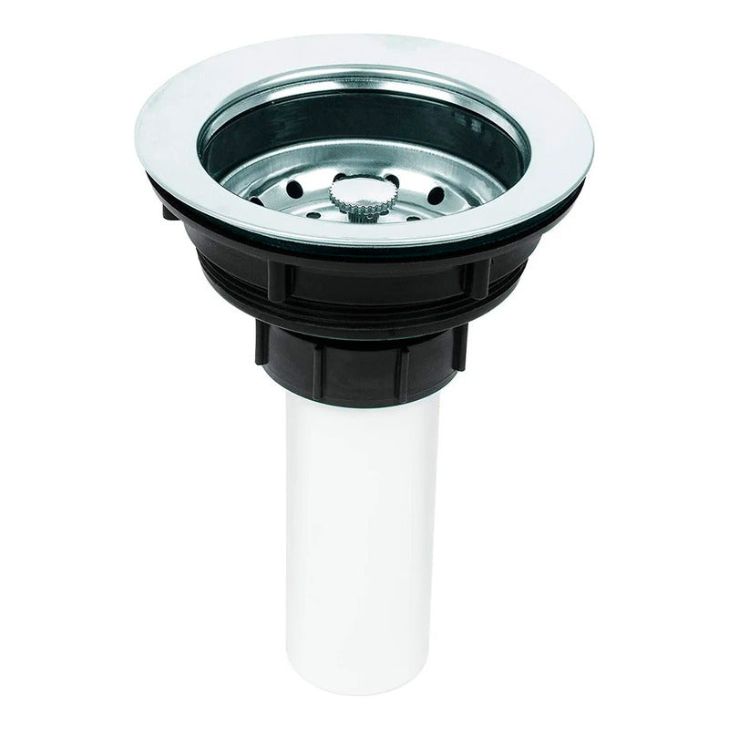 Fregadero Tarja Empotrar Acero Inox 80x50 C/kit Mezc Negra