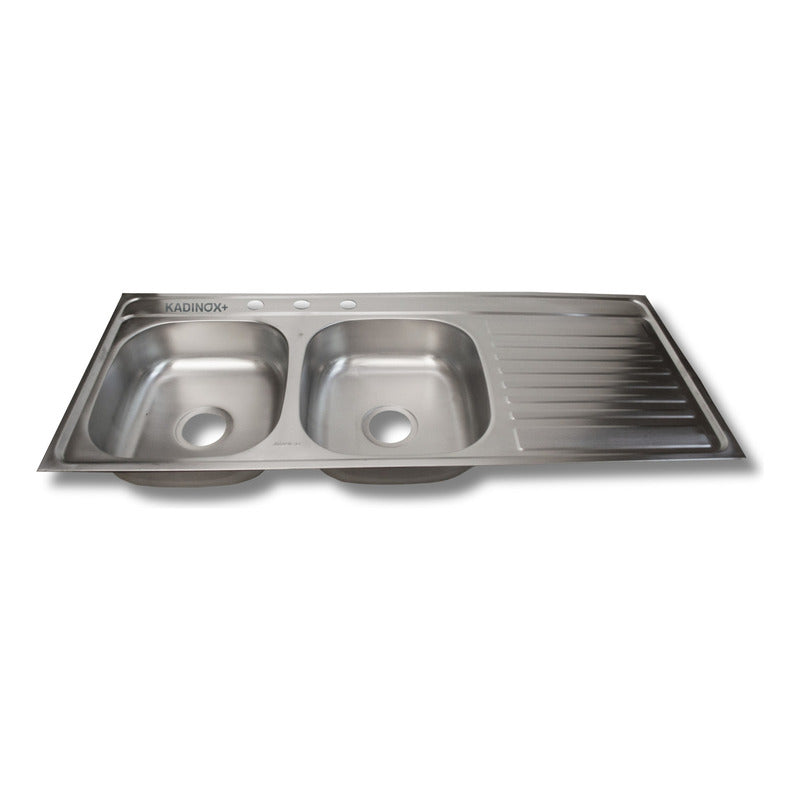Fregadero Tarja Tina Doble Con Escurridor Empotra Acero Inox