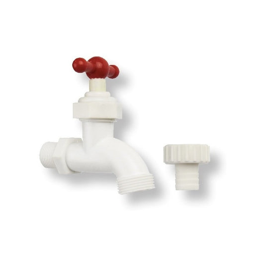 Llave Rosca Manguera Nariz Jardín Agua Plastica 1/2