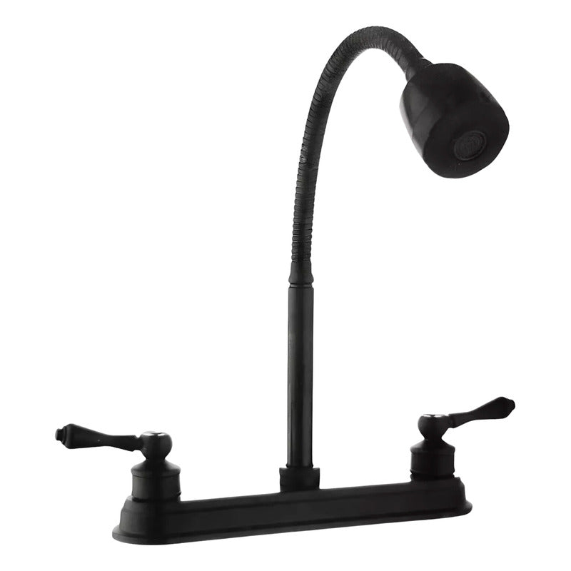 Fregadero Tarja Tina Doble Acero Inox Con Kit Flexible Negra