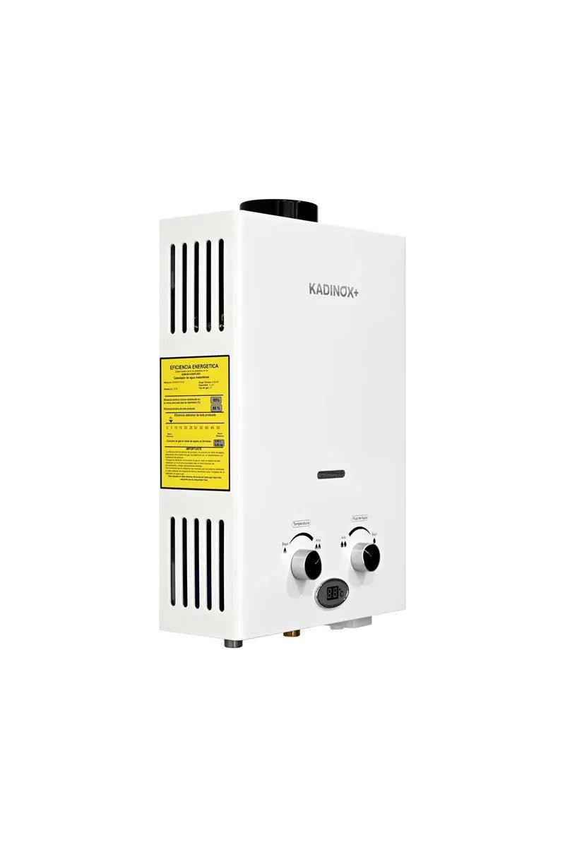 Boiler De Paso 6 Litros Kadinox Plus Gas Lp Calentador De Agua Instantáneo Ahorrador Con Pantalla Digital - KADINOX