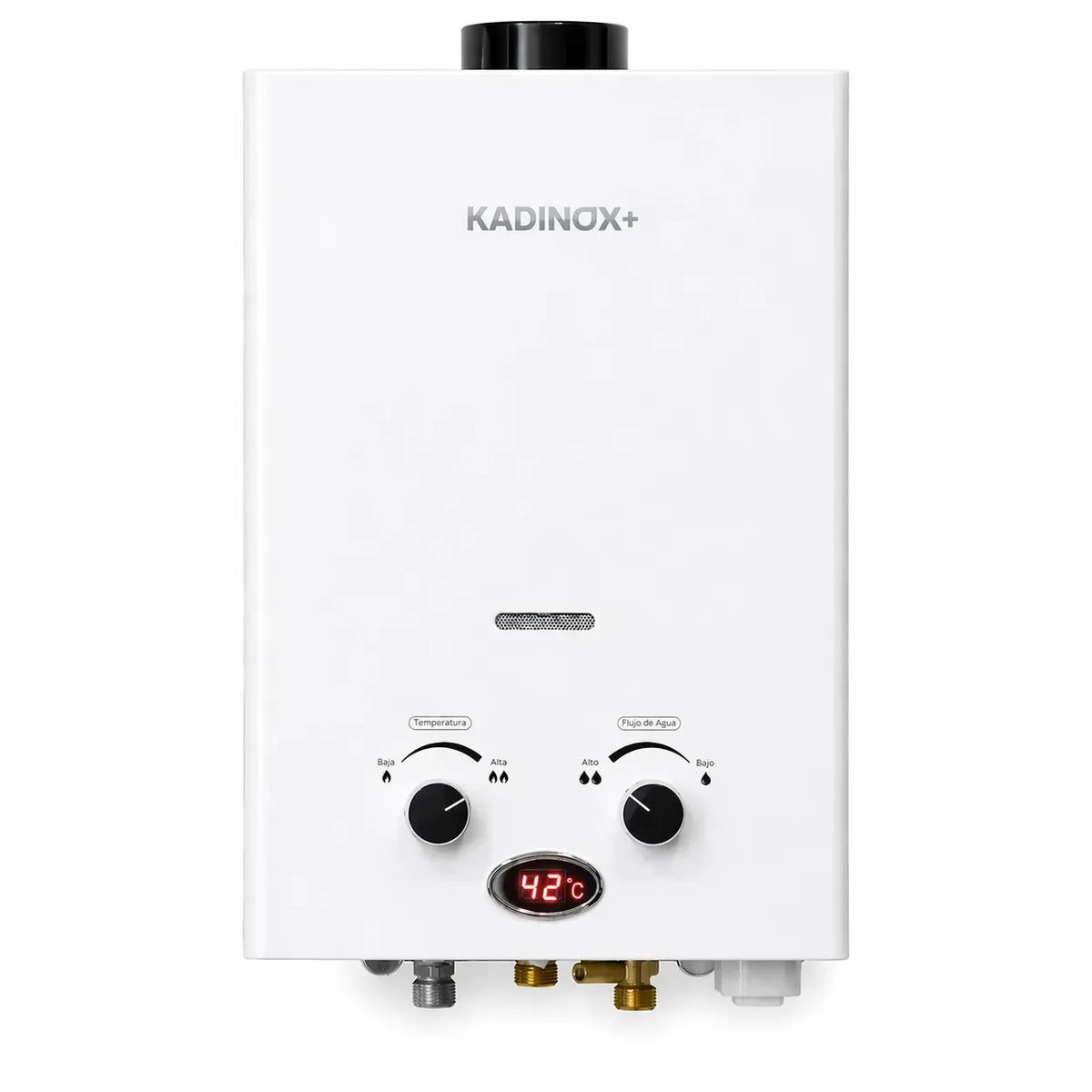 Boiler De Paso 6 Litros Kadinox Plus Gas Lp Calentador De Agua Instantáneo Ahorrador Con Pantalla Digital