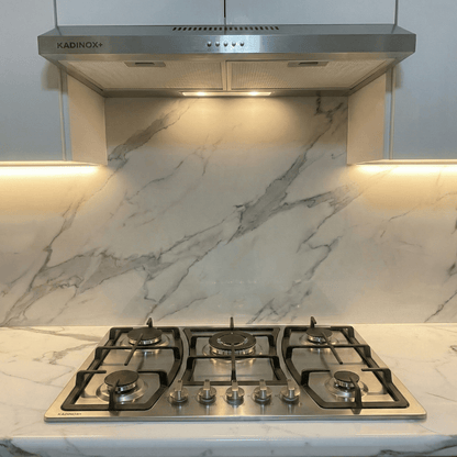 Combo Estufa de Gas 5 Quemadores + Campana Extractora de Cocina 76 cm de Acero Inoxidable | KADINOX - KADINOX