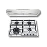 Combo Estufa Parrilla de Gas 4 Quemadores + Campana Extractora de Cocina 60 cm de Acero Inoxidable | KADINOX