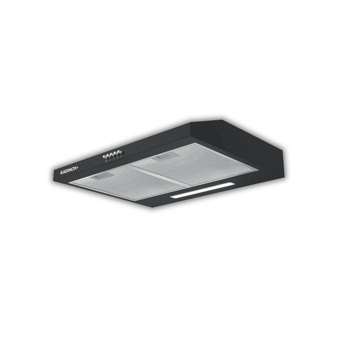 Combo Estufa Parrilla de Gas 4 Quemadores + Campana Extractora de Cocina 60 cm de Acero Inoxidable Negro | KADINOX - KADINOX