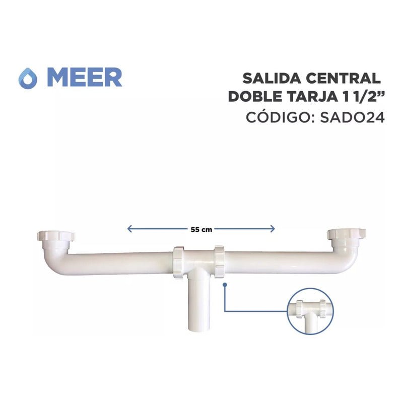 Fregadero Tarja para Cocina Doble Tina Empotrable de Acero Inoxidable 84x48 cm | KADINOX - KADINOX