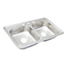 Fregadero Tarja para Cocina Doble Tina Empotrable de Acero Inoxidable 84x48 cm | KADINOX
