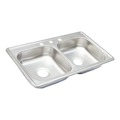 Fregadero Tarja para Cocina Doble Tina Empotrable de Acero Inoxidable 84x48 cm | KADINOX - KADINOX