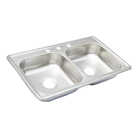 Fregadero Tarja para Cocina Doble Tina Empotrable de Acero Inoxidable 84x48 cm | KADINOX - KADINOX