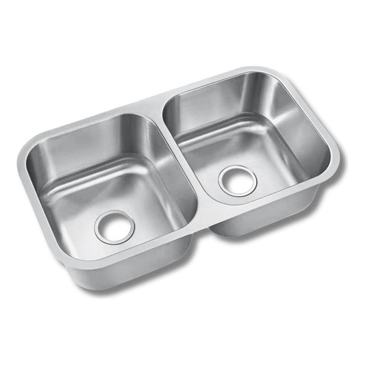 Fregadero Tarja para Cocina Doble Tina Submontar de Acero Inoxidable Calibre 22 | KADINOX - KADINOX