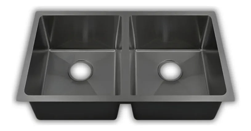 Fregadero Tarja para Cocina Doble Tina Submontar de Acero Inoxidable Negro | KADINOX - KADINOX