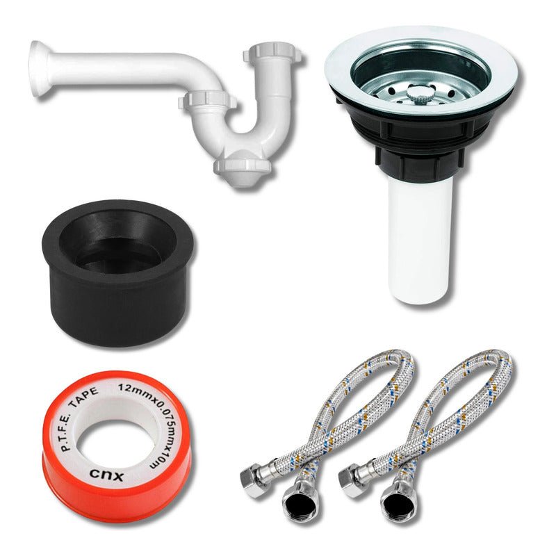 Fregadero Tarja para Cocina Empotrable con Escurridor de Trastes. Acero Inoxidable 80x50 cm con Kit y Mezcladora Fijo| KADINOX - KADINOX