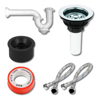 Fregadero Tarja para Cocina Empotrable con Escurridor de Trastes. Acero Inoxidable 80x50 cm con Kit y Mezcladora Fijo| KADINOX - KADINOX