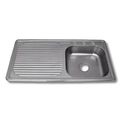 Fregadero Tarja para Cocina Empotrable de Acero Inoxidable 100x50 cm con Escurridor | KADINOX - KADINOX