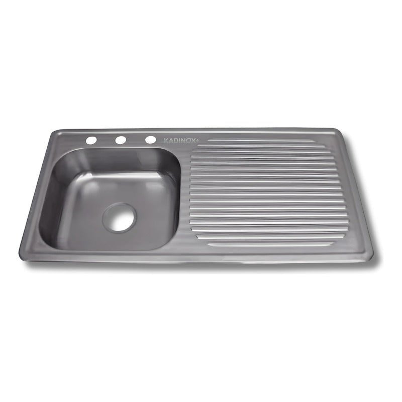 Fregadero Tarja para Cocina Empotrable de Acero Inoxidable 100x50 cm con Escurridor | KADINOX - KADINOX