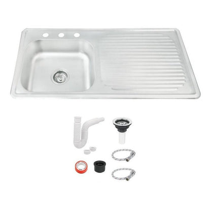 Fregadero Tarja para Cocina Empotrable de Acero Inoxidable 100x50 cm | KADINOX - KADINOX