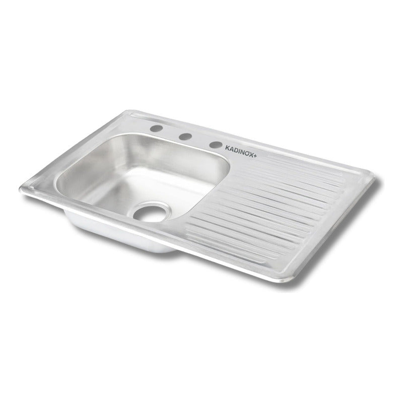 Fregadero Tarja para Cocina Empotrable de Acero Inoxidable 80x50 cm con Escurridor | KADINOX - KADINOX