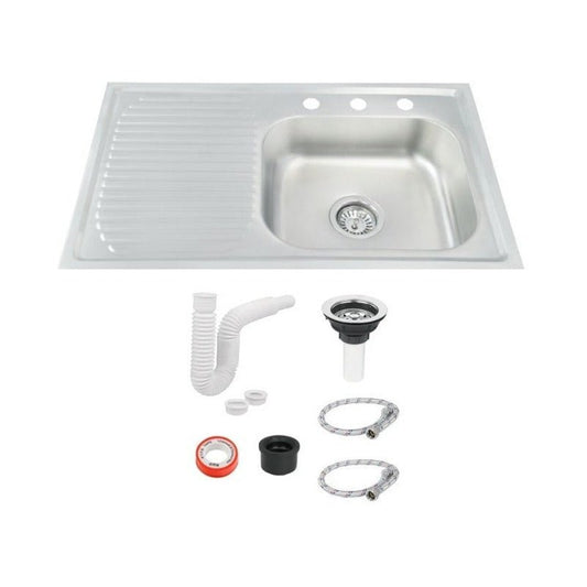 Fregadero Tarja para Cocina Empotrable de Acero Inoxidable 80x50 cm | KADINOX - KADINOX