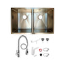 Fregadero Tarja para Cocina Submontar de Acero Inoxidable Negro con Kit | KADINOX