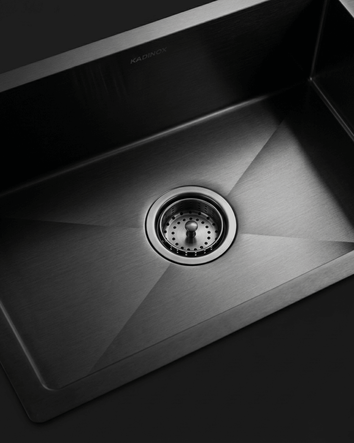 Fregadero Tarja para Cocina Una Tina Submontar de Acero Inoxidable Negro 80x45 cm con Kit y Mezcladora 360° | KADINOX - KADINOX