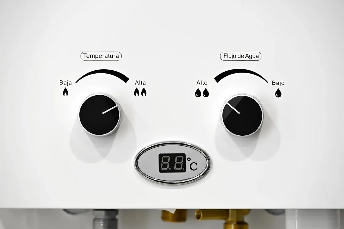 Boiler De Paso 6 Litros Kadinox Plus Gas Lp Calentador De Agua Instantáneo Ahorrador Con Pantalla Digital