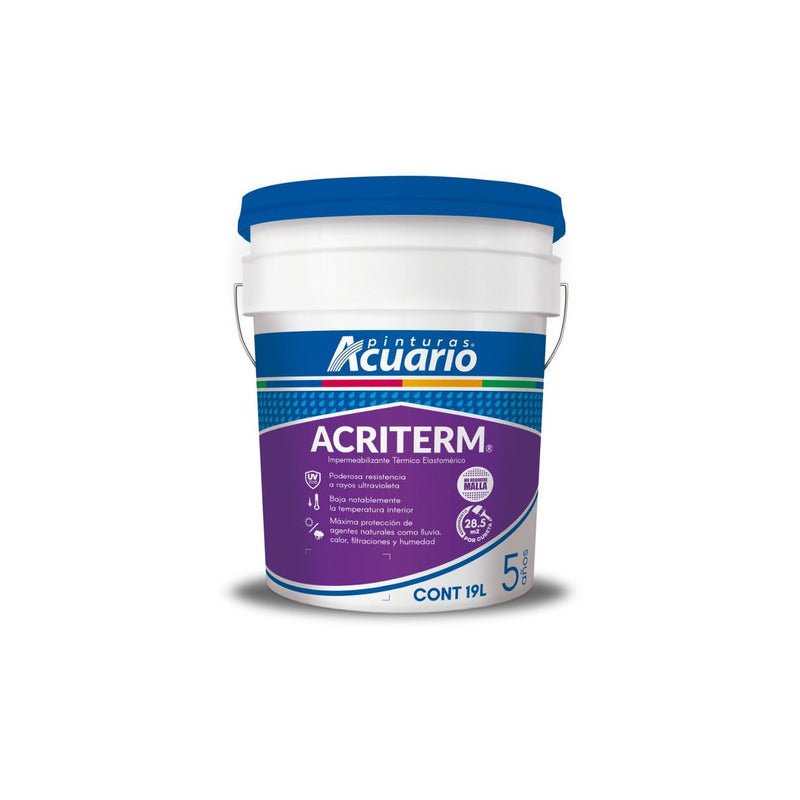 Impermeabilizante para Techo Acriterm Elastomérico 5 Años 19 Litros | KADINOX - KADINOX