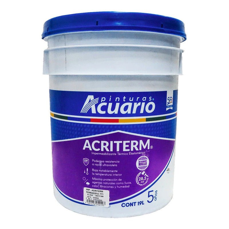 Impermeabilizante para Techo Acriterm Elastomérico 5 Años 19 Litros | KADINOX - KADINOX