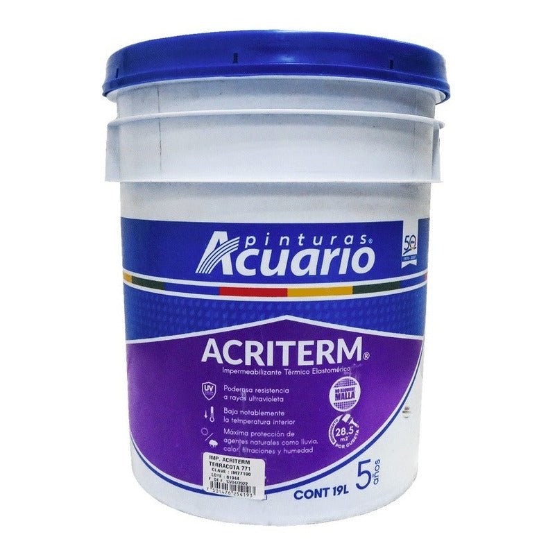 Impermeabilizante para Techo Acriterm Elastomérico 5 Años 19 Litros | KADINOX - KADINOX