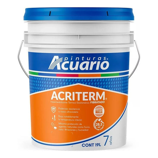 Impermeabilizante para Techo Acriterm Fibratado 7 Años 19 Litros | KADINOX - KADINOX