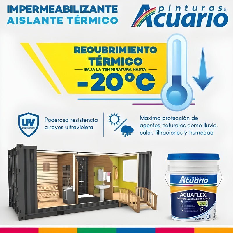 Impermeabilizante para Techo Acuaflex Térmico 10 Años | KADINOX - KADINOX