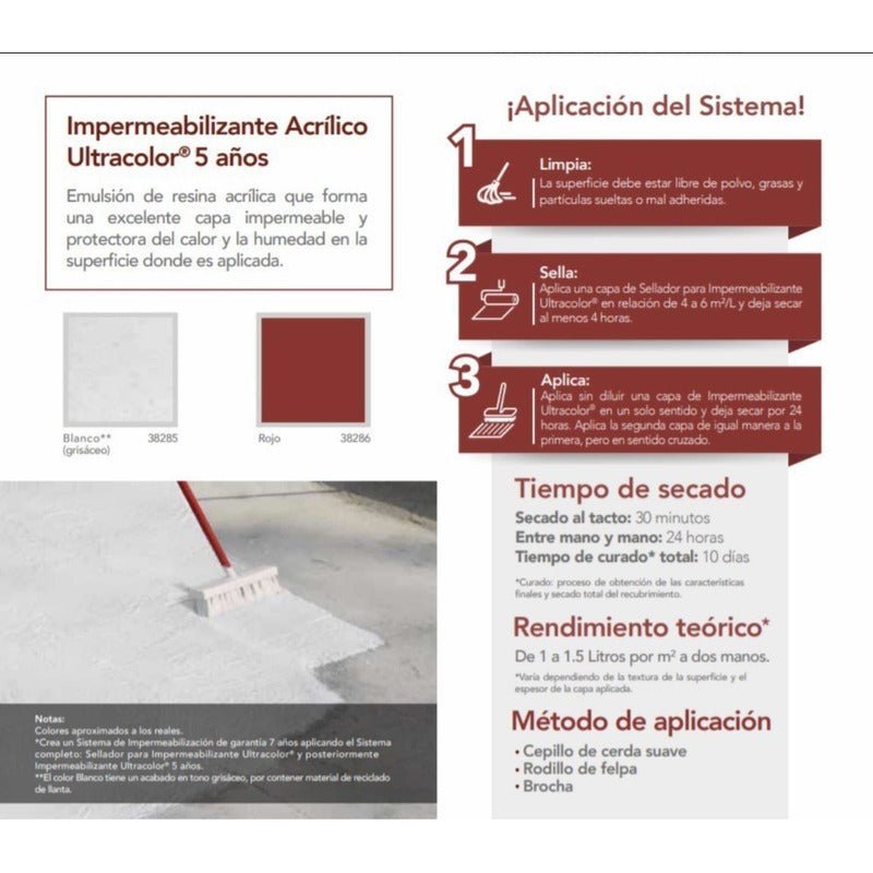 Impermeabilizante para Techo Térmico 5 Años 19 Litros | KADINOX - KADINOX