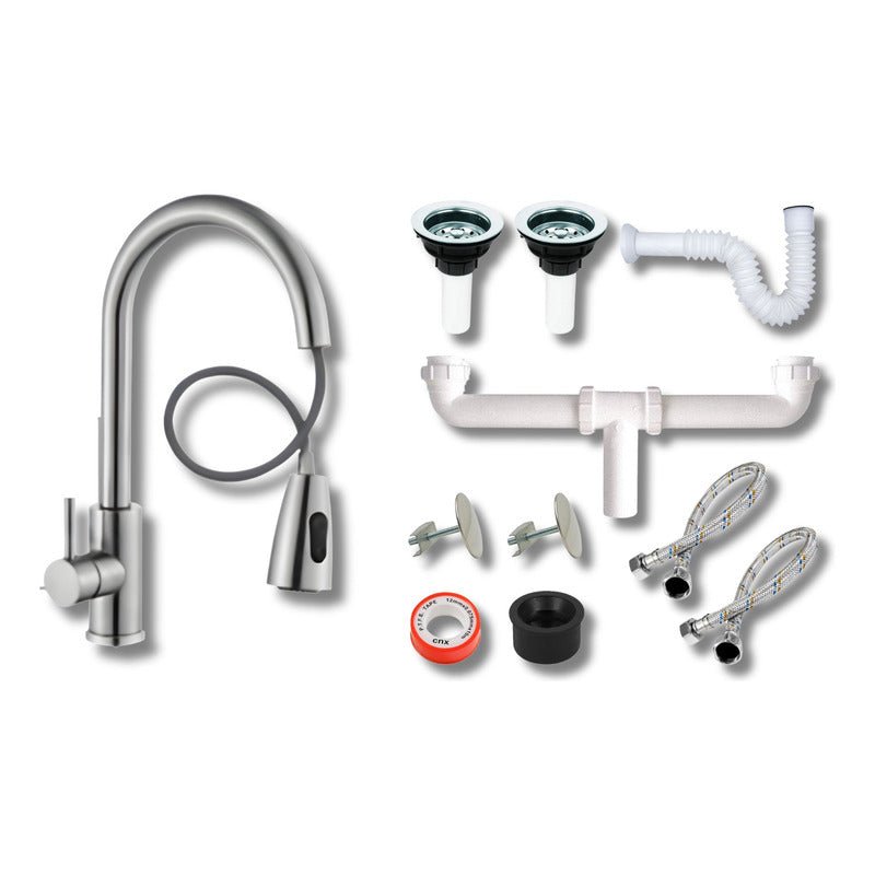 Kit Completo Instalación Fregadero Tarja 2 Tinas C Monomando | KADINOX - KADINOX