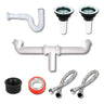 Kit Completo Instalación Instalar Fregadero de Cocina Tarja De 2 Tinas | KADINOX