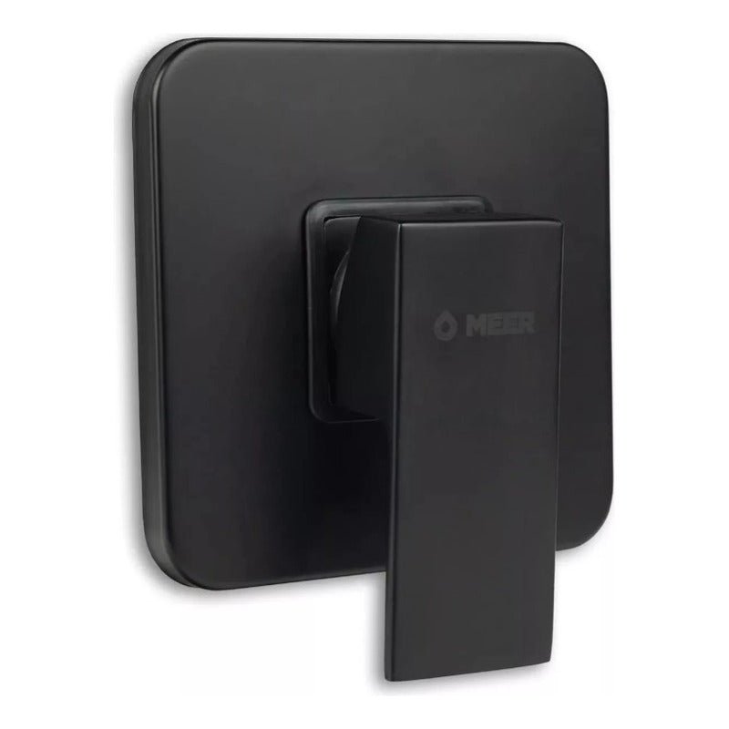 Mezcladora Monomando Para Regadera Cuadrado Negro Mate Lujo - KADINOX