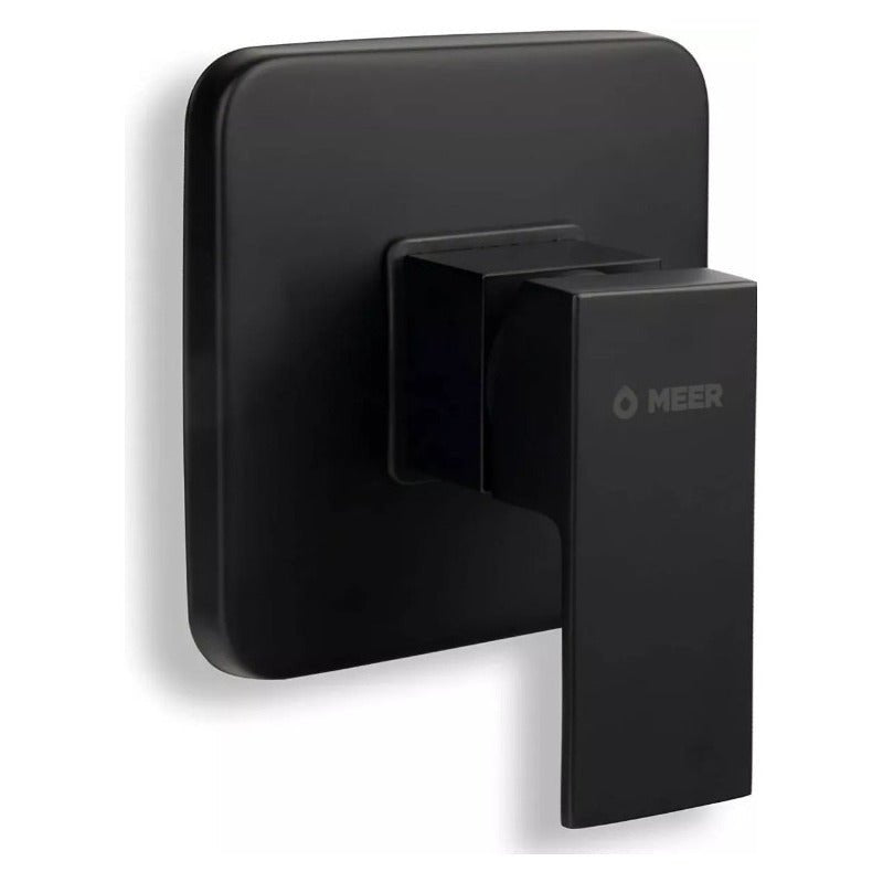 Mezcladora Monomando Para Regadera Cuadrado Negro Mate Lujo - KADINOX