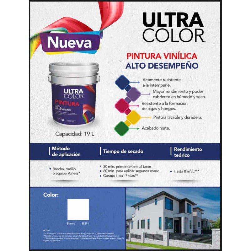 Pintura Vinílica Acrílica Lavable 10 Años 19 Litros | KADINOX - KADINOX