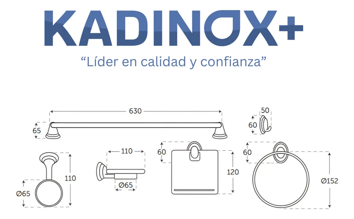 Juego de Accesorios de Baño de Acero Inoxidable