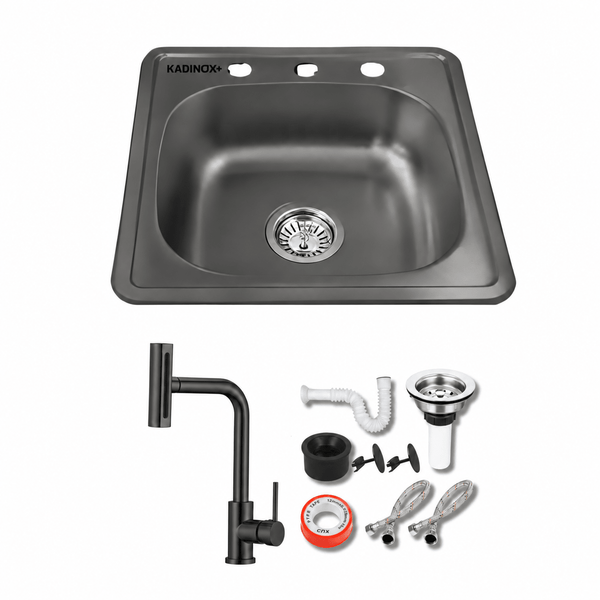 de Empotrar 48x48 cm con Mezcladora Profesional 4 Funciones y Kit de Instalación