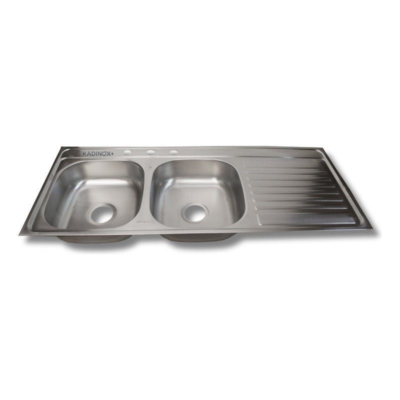 Tarja doble con escurridor para cocina de Acero Inoxidable 120 x 50 cm| KADINOX - KADINOX